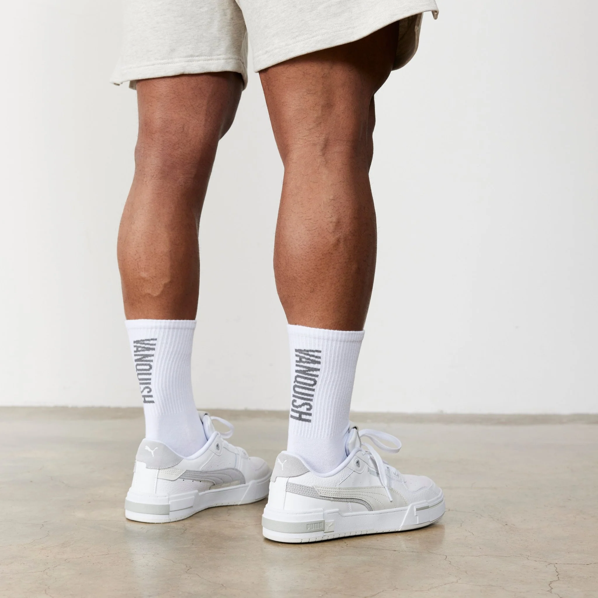 Vanquish White Back Knit Organic Socks - Image 3