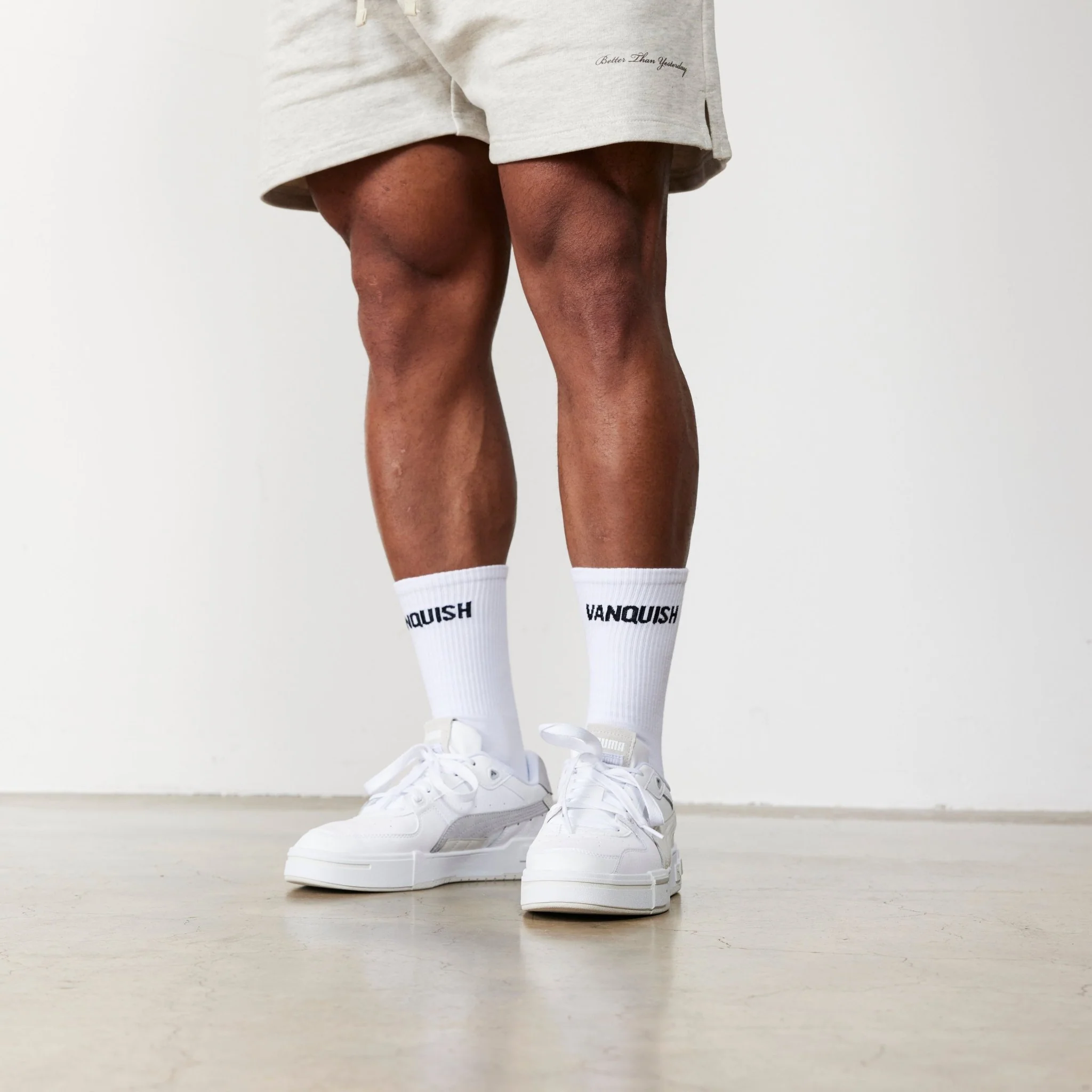Vanquish White Front Knit Organic Socks - Image 3