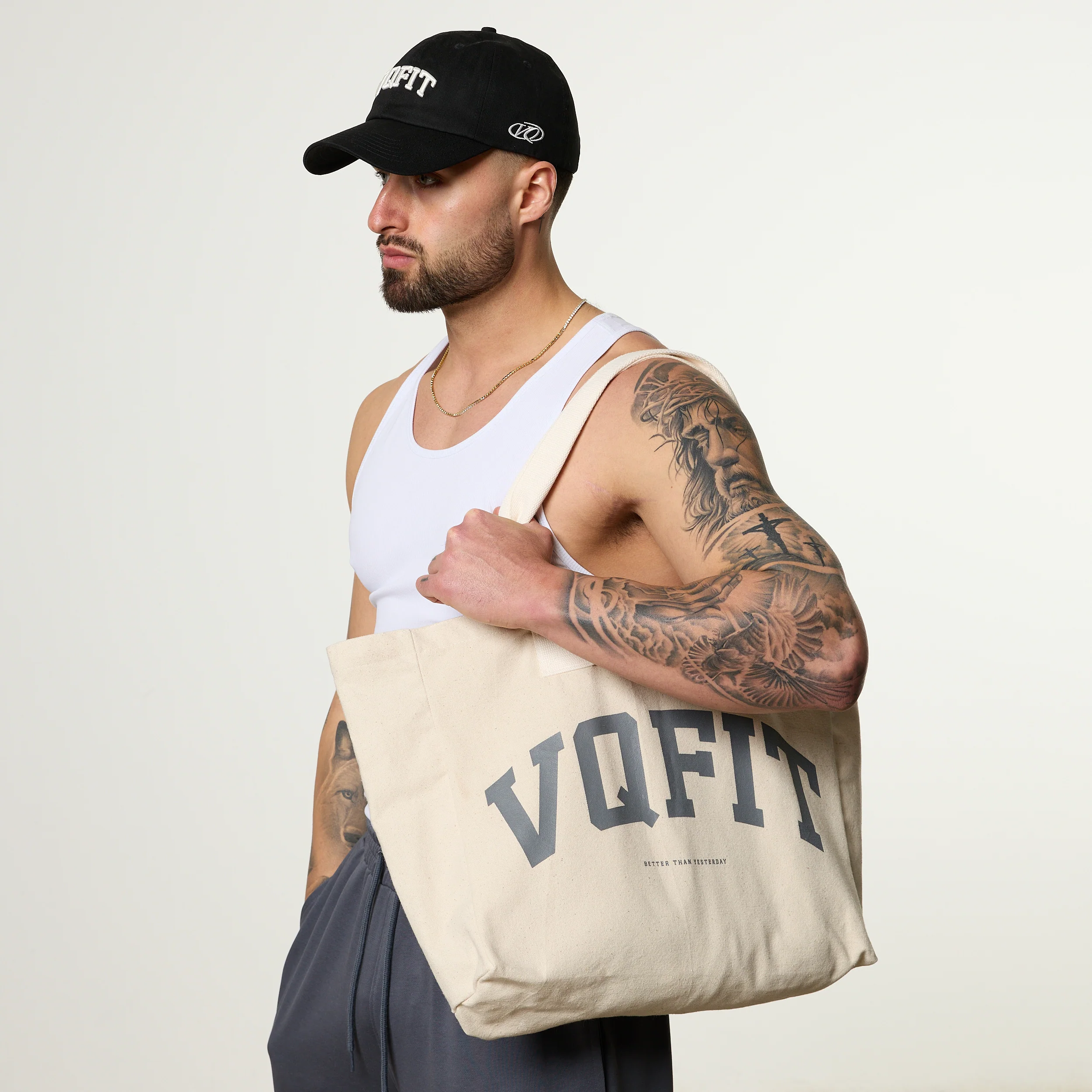 White VQFIT Tote Bag - Image 4
