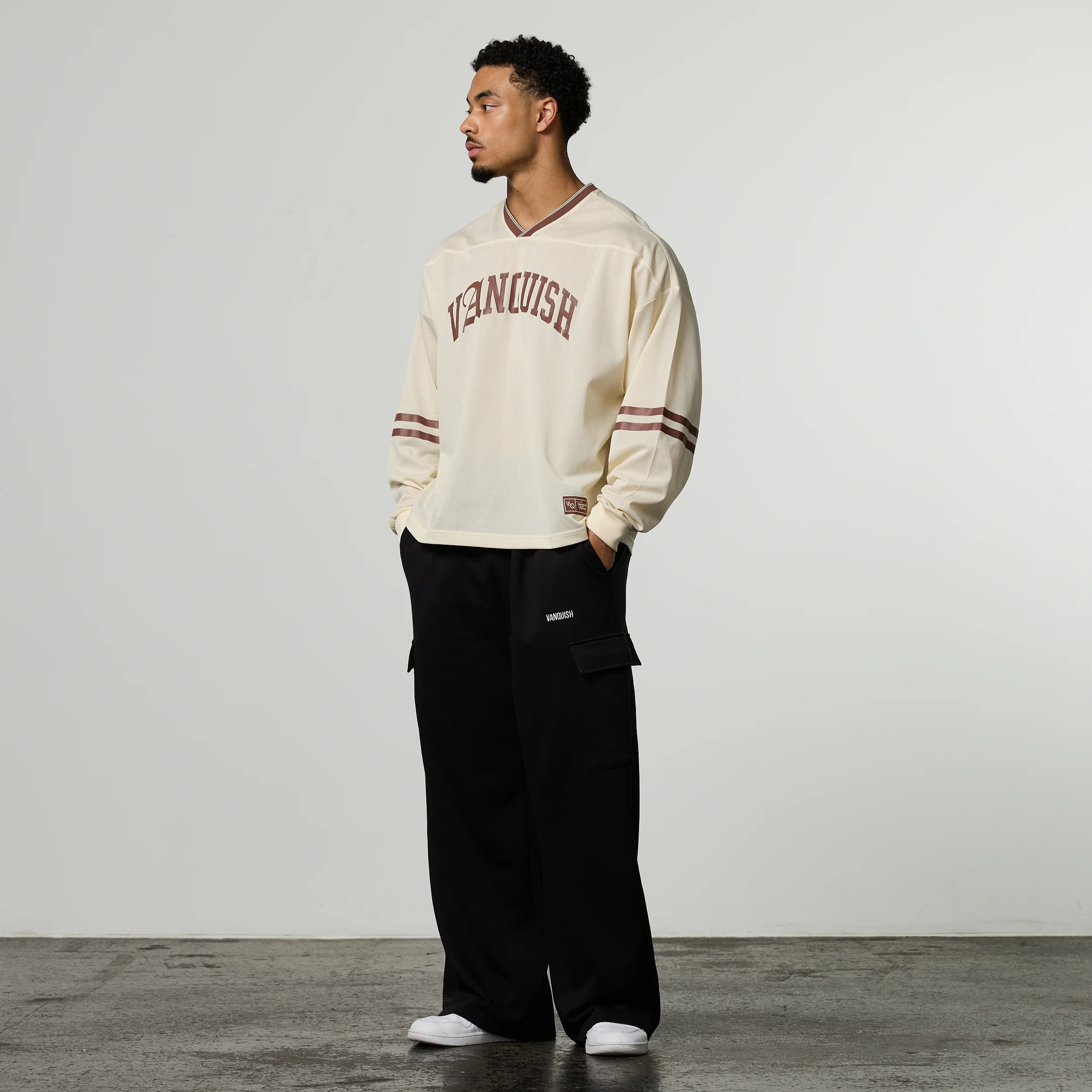 Varsity Off White Oversized Boxy Hockey Jersey - Image 3