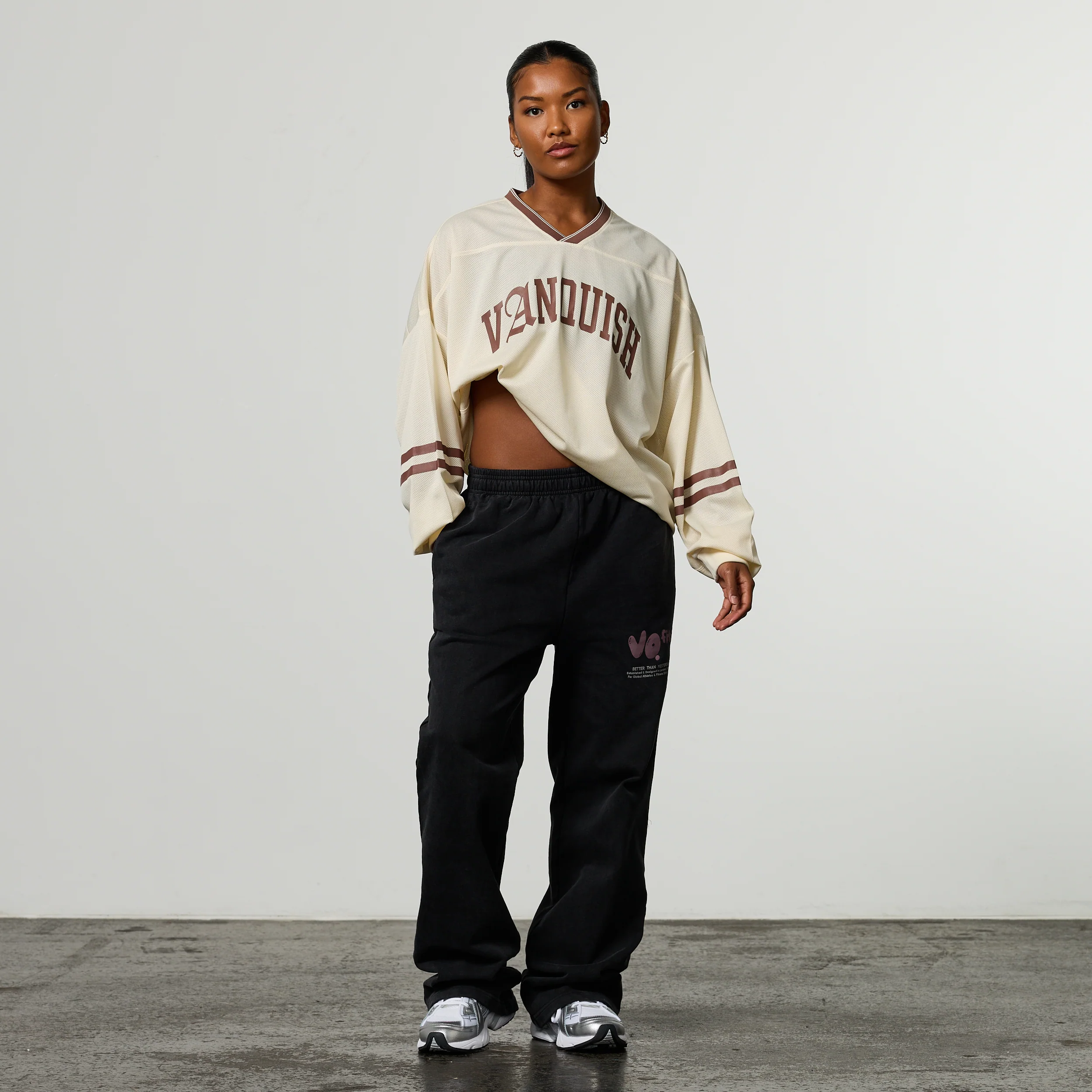 Varsity Off White Oversized Boxy Hockey Jersey - Image 5