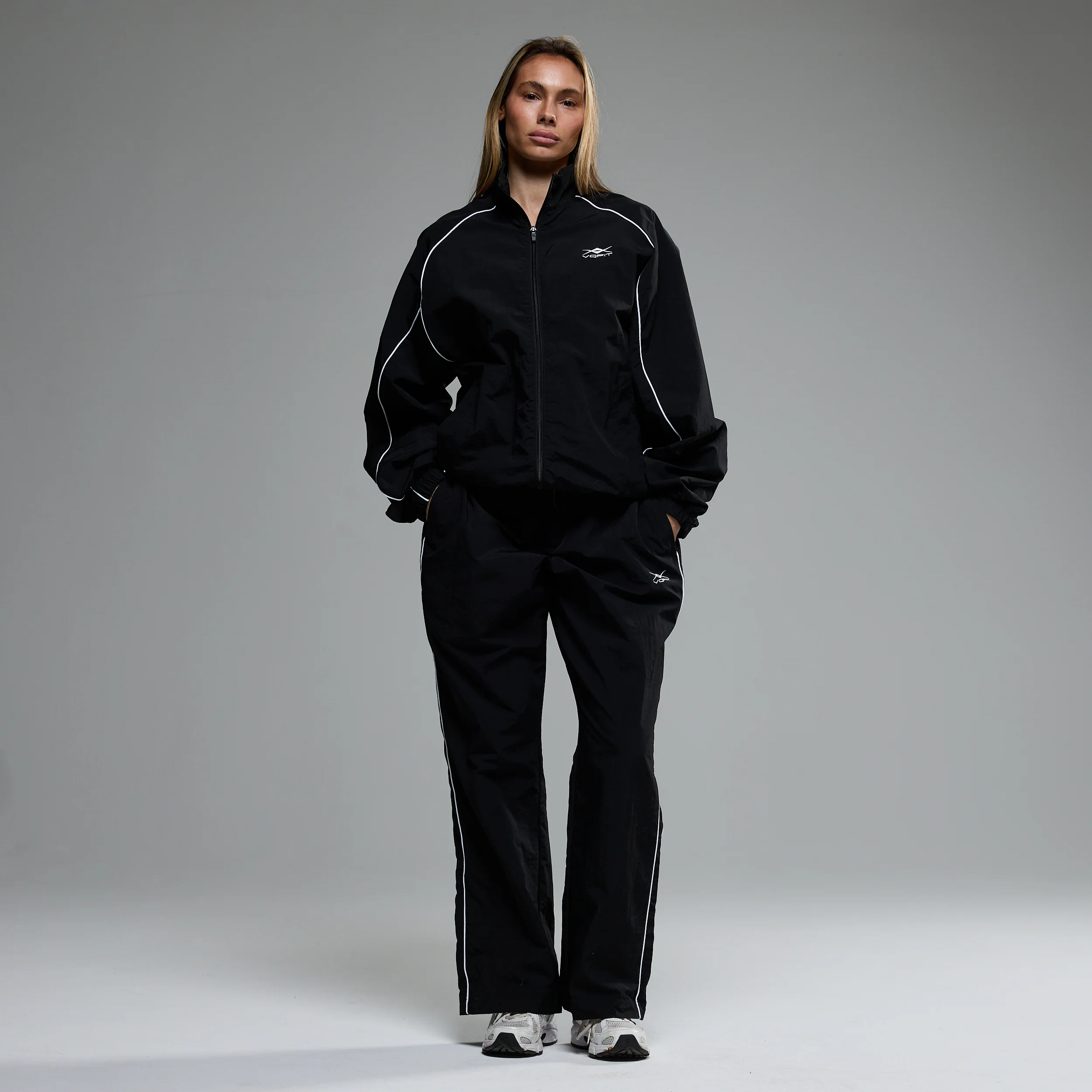 NYLON BLACK TRACK JACKET - Image 7