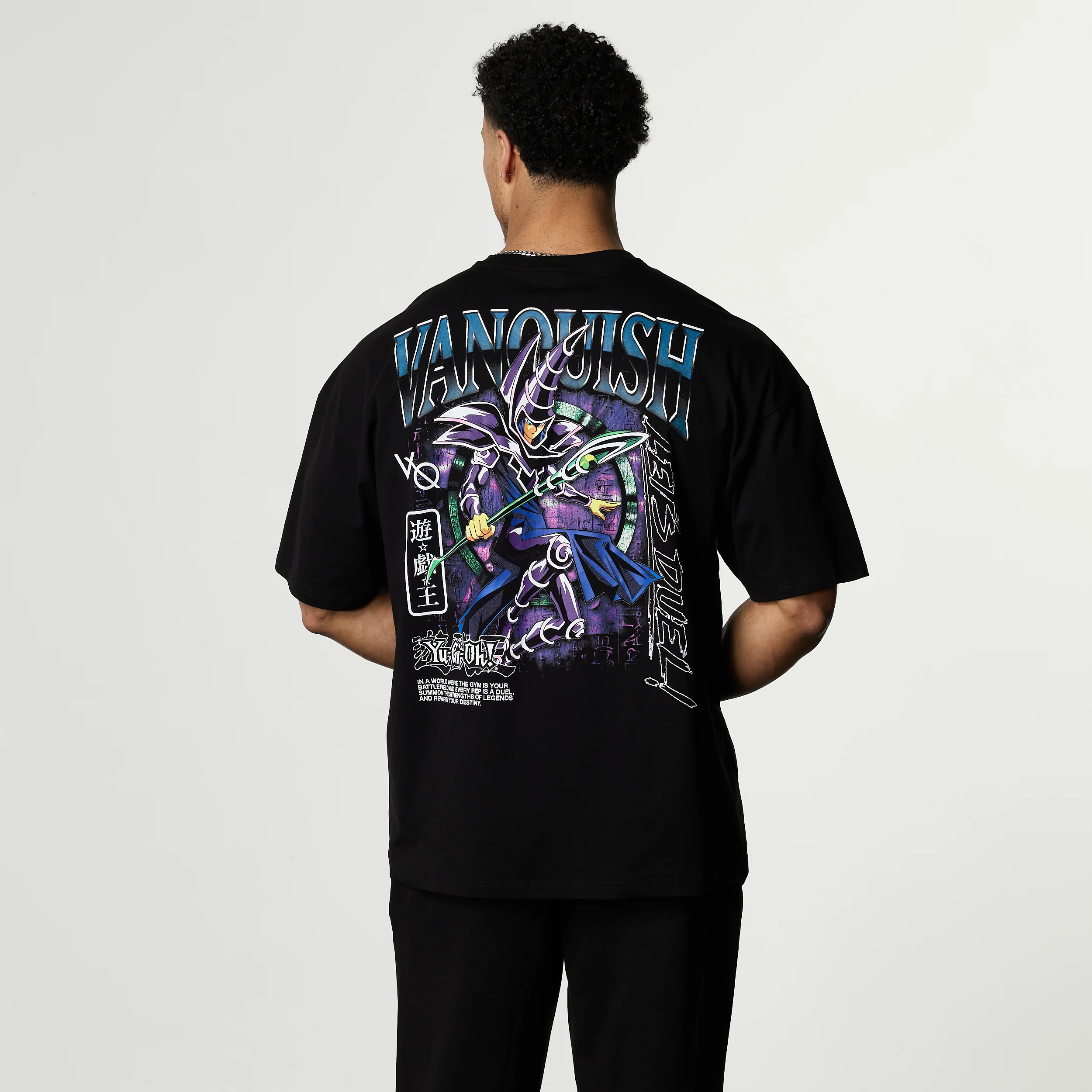 YU-GI-OH! DARK MAGICIAN BLACK OVERSIZED T SHIRT - Image 2