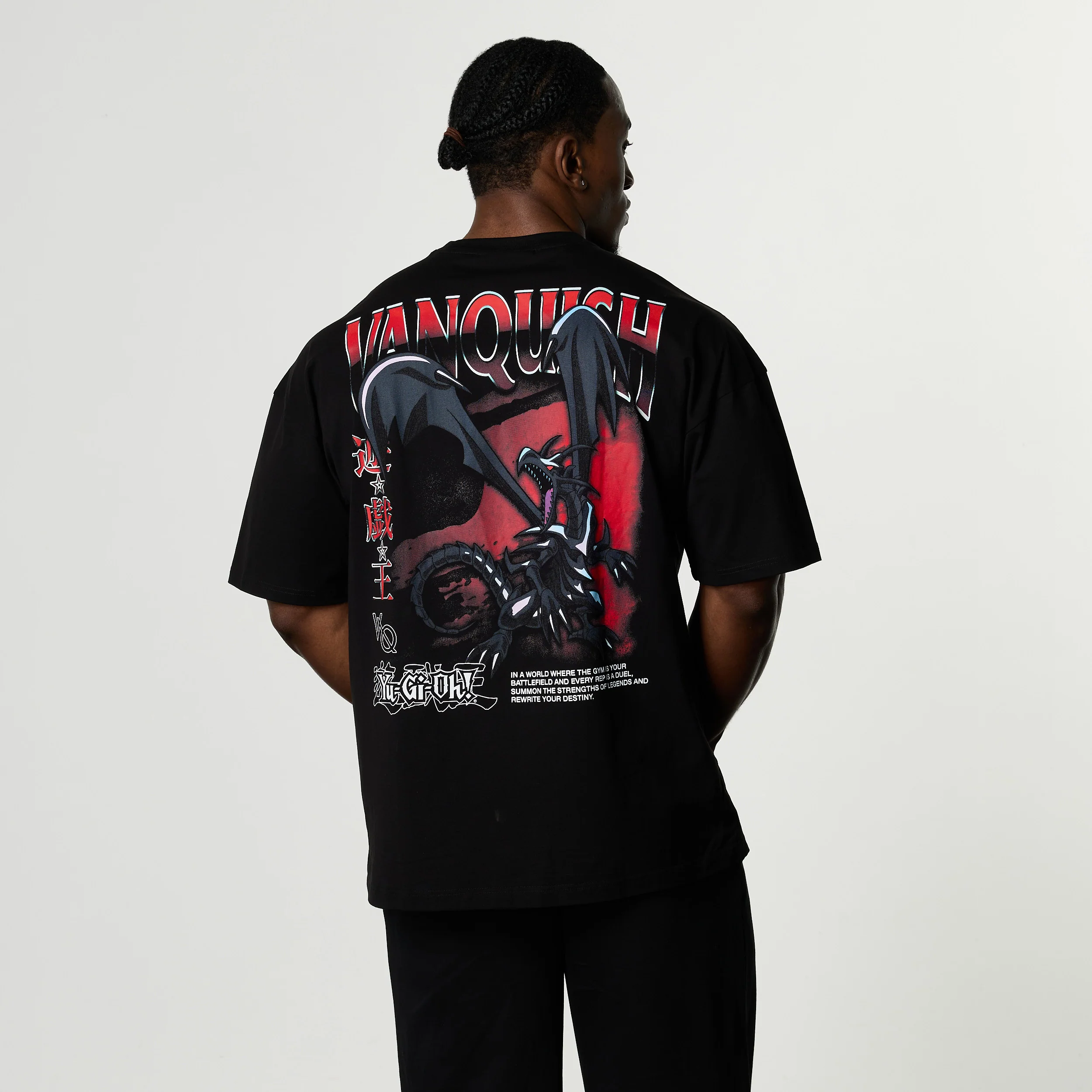 YU-GI-OH! RED EYES BLACK DRAGON BLACK OVERSIZED T SHIRT - Image 2