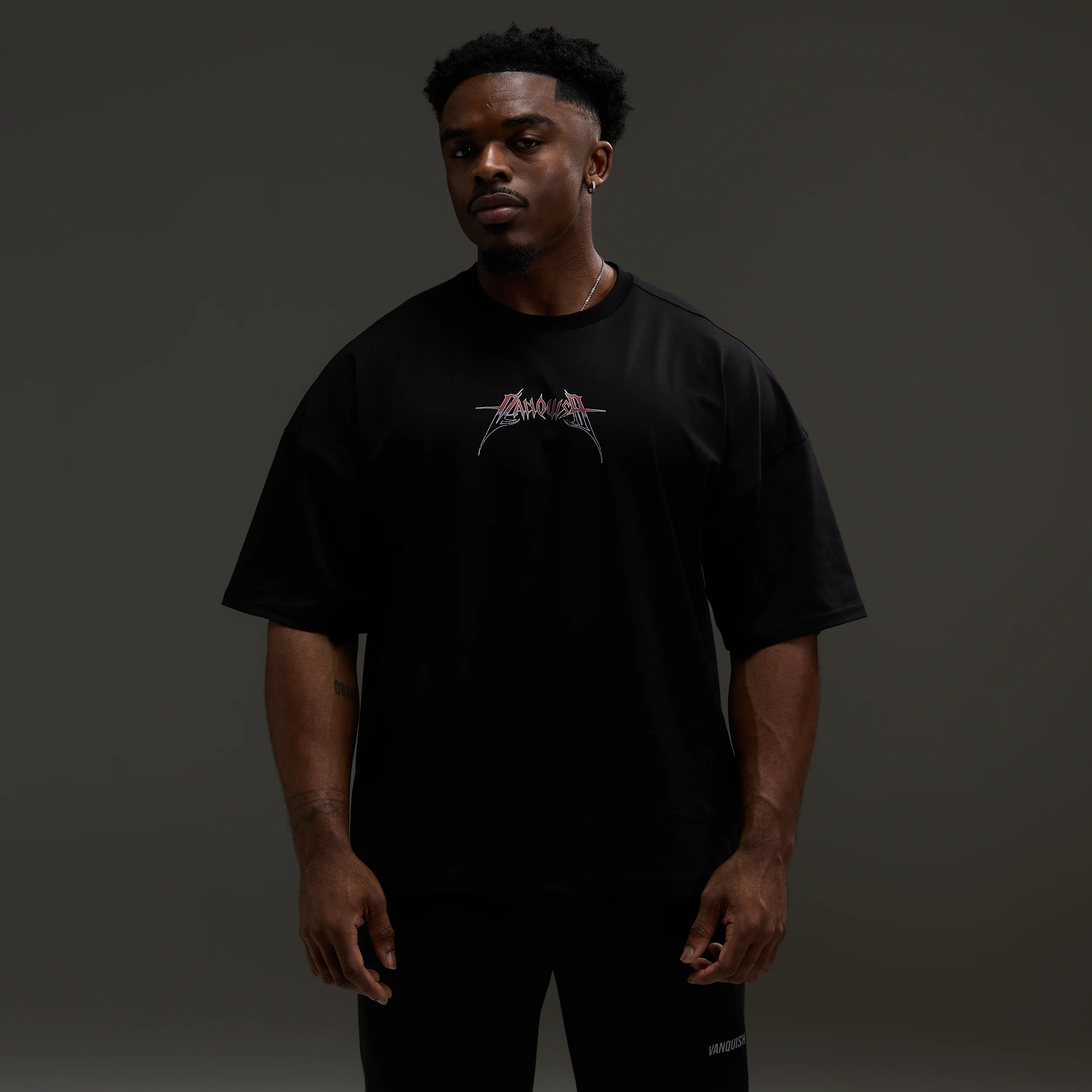 VQ x Baki: Black Yujiro Boxy Oversized T Shirt - Image 3